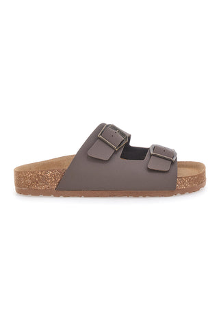 Sabot marroni con doppia fibbia e sottopiede anatomico Bio Up 201