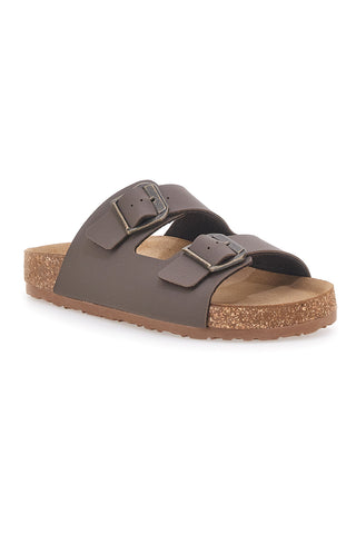 Sabot marroni con doppia fibbia e sottopiede anatomico Bio Up 201