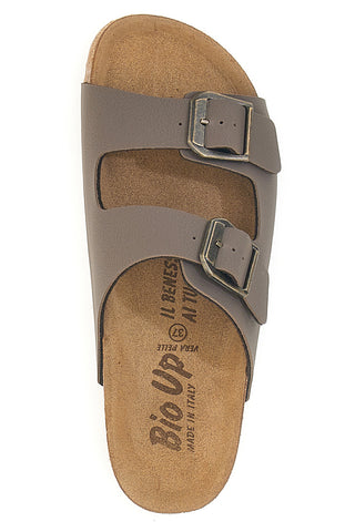 Sabot marroni con doppia fibbia e sottopiede anatomico Bio Up 201