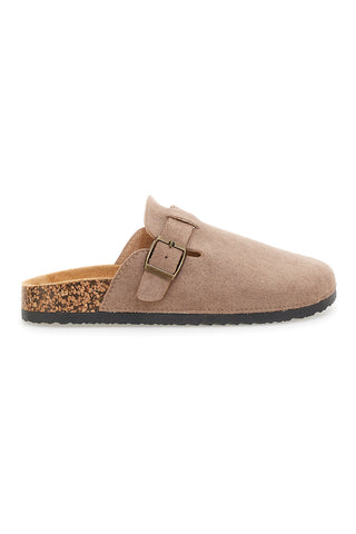 Pantofole sabot tortora con fibbia Altemberg 1105