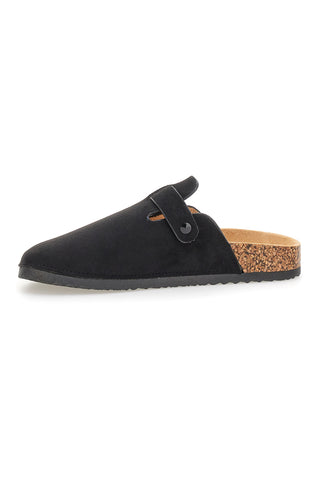Altemberg 1105 Schwarze Schnallen-Clogs