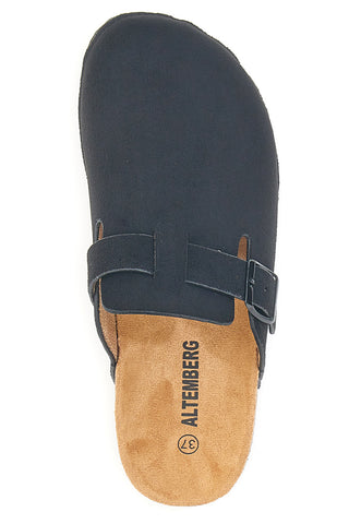 Altemberg 1105 Schwarze Schnallen-Clogs