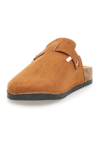 Pantofole sabot tabacco con fibbia Altemberg 1105