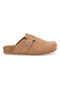 Beige Hausschuhe mit Schnalle und Innensohle aus echtem Leder Superga S11U700