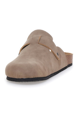 Ciabatte sabot beige con fibbia e sottopiede comfort Goodyear GY42030