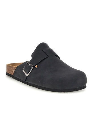 Schwarzer Slipper mit Goodyear-Schnalle GY42030