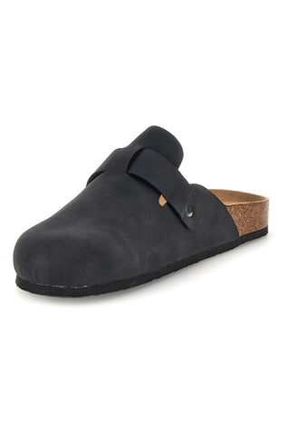 Schwarzer Slipper mit Goodyear-Schnalle GY42030