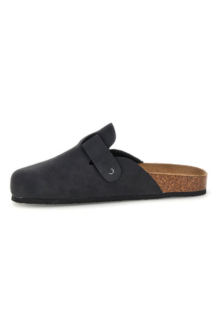 Schwarzer Slipper mit Goodyear-Schnalle GY42030