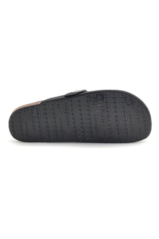 Schwarzer Slipper mit Goodyear-Schnalle GY42030
