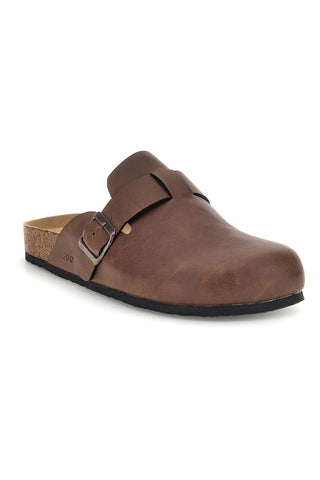 Brauner Slipper mit Goodyear-Schnalle GY42030