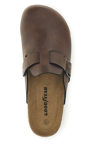Brauner Slipper mit Goodyear-Schnalle GY42030