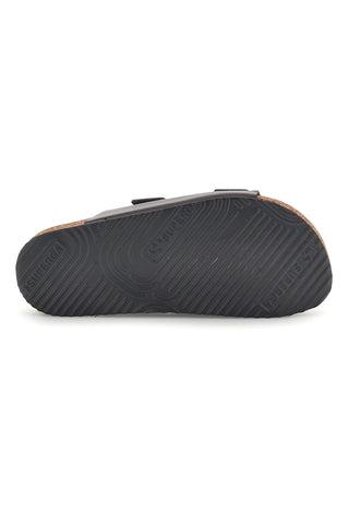Ciabatte marroni con doppia fascia regolabile Made in Italy in vera pelle Superga S31C731