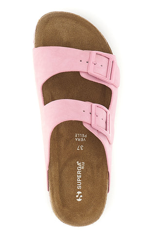 Ciabatte rosa con doppia fibbia Superga S11U109