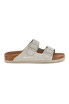 Hellgraue Hausschuhe mit doppelter Schnalle Superga S11U109