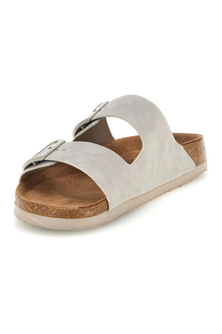 Hellgraue Hausschuhe mit doppelter Schnalle Superga S11U109
