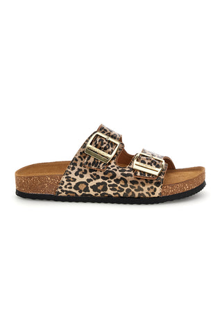 Ciabatte leopardate con doppia fibbia Superga S31Y796