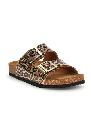 Ciabatte leopardate con doppia fibbia Superga S31Y796