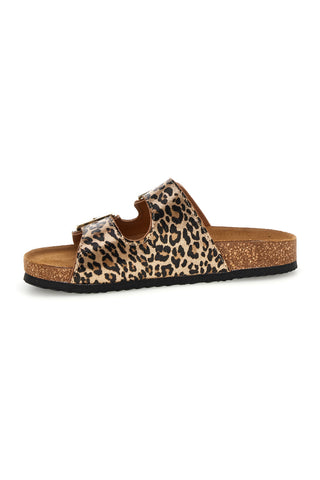Ciabatte leopardate con doppia fibbia Superga S31Y796