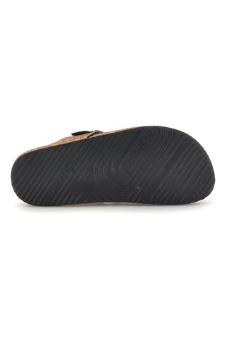 Ciabatte infradito Oro con glitter e sottopiede in pelle Superga S31Y820