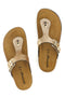 Ciabatte infradito Oro con glitter e sottopiede in pelle Superga S31Y820