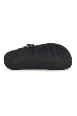 Ciabatte nere con sottopiede in vera pelle Superga S31Y821