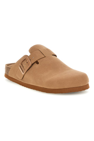 Ciabatta beige con sottopiede in pelle Superga S11U700