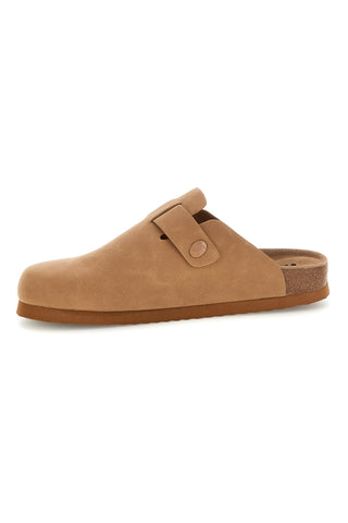 Ciabatta beige con sottopiede in pelle Superga S11U700