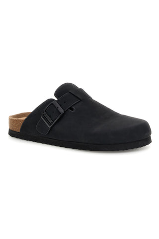 Ciabatta blu con sottopiede in pelle Superga S11U700