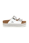 Ciabatte bianche lucide con doppia fibbia Superga S11U009