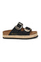 Ciabatte nere con doppia fascia regolabile e suola platform Superga S11T228