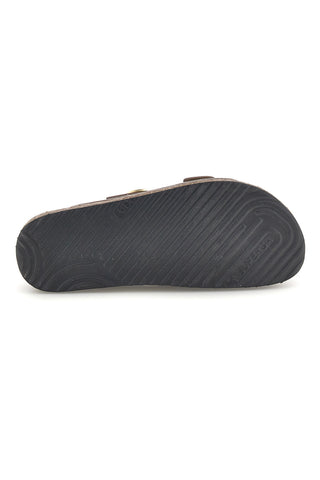 Ciabatte bronzo con doppia fibbia Superga S11T627