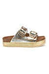 Ciabatte oro con doppia fibbia Superga S11T627