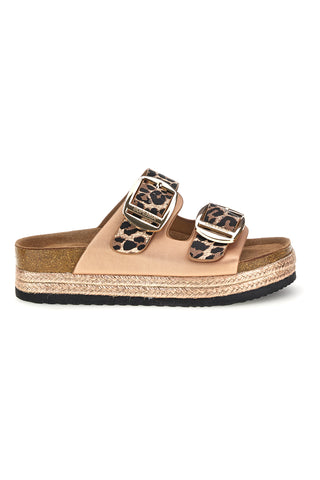 Rosa Gold Hausschuhe mit doppelter Schnalle Superga S11U421