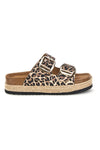 Ciabatte leopardate con doppia fibbia Superga S11Y279