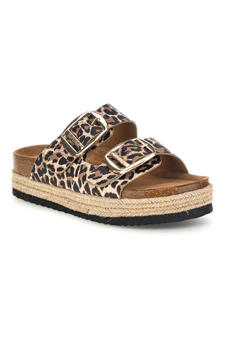 Ciabatte leopardate con doppia fibbia Superga S11Y279