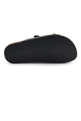 Braune Pantoffeln mit doppelter Schnalle Superga S31T618