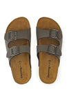 Braune Pantoffeln mit doppelter Schnalle Superga S31T618