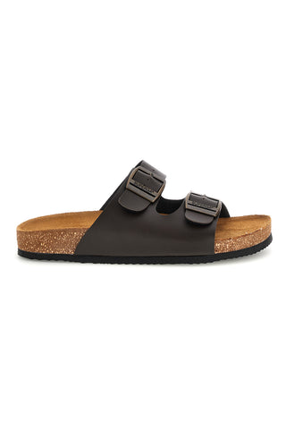 Braune Pantoffeln mit doppelter Schnalle Superga S31C371