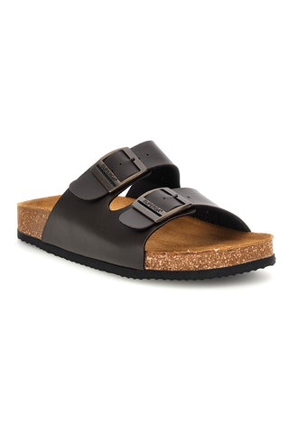Braune Pantoffeln mit doppelter Schnalle Superga S31C371