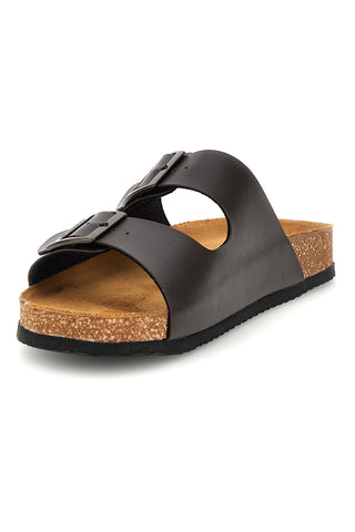 Braune Pantoffeln mit doppelter Schnalle Superga S31C371