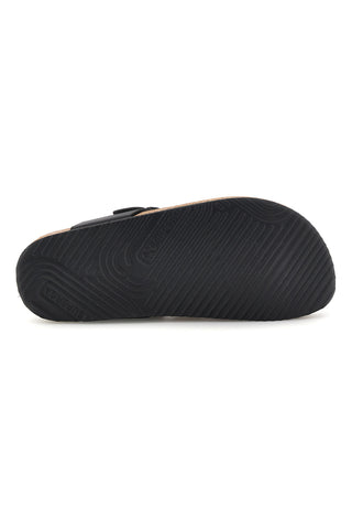 Schwarze Zehenstegslipper mit Superga-Schnalle S31Y285