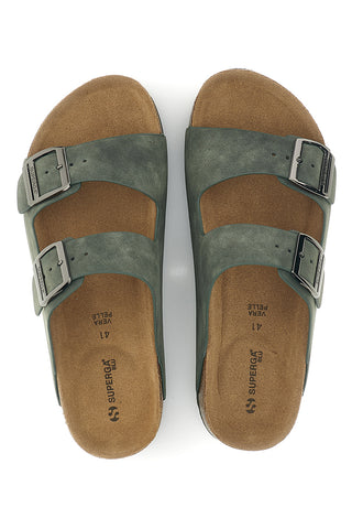 Ciabatte Verdi con Doppia Fibbia Superga S11U171