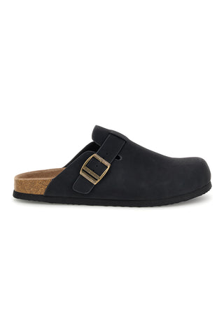 Schwarz sabot Hausschuhe mit verstellbarer Schnalle Superga S11U700