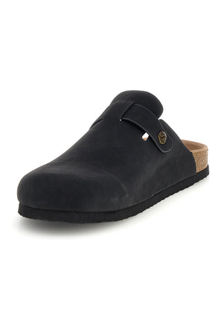 Schwarz sabot Hausschuhe mit verstellbarer Schnalle Superga S11U700