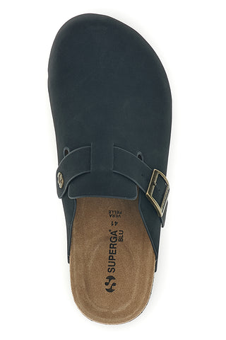 Schwarz sabot Hausschuhe mit verstellbarer Schnalle Superga S11U700