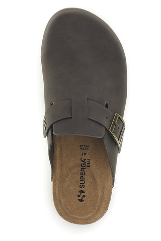 Braune Clog Hausschuhe mit Schnalle Superga S11U700