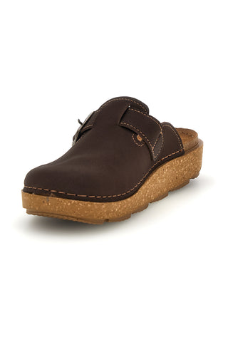 Ciabatte marroni con sottopiede in pelle Inblu 24 ED