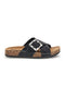 Schwarze Hausschuhe mit gekreuzten Riemen und Schnalle Me & me 3Y861035