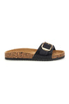 Schwarze Hausschuhe mit Riemen und Schnalle Me & Me 14168
