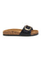 Schwarze Hausschuhe mit Riemen und Schnalle Me & Me 14168